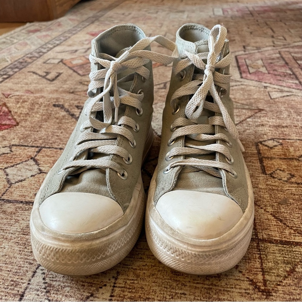 Converse All Star Move Platform High-Top Sneakers - Sage Green - Picture 4 of 11